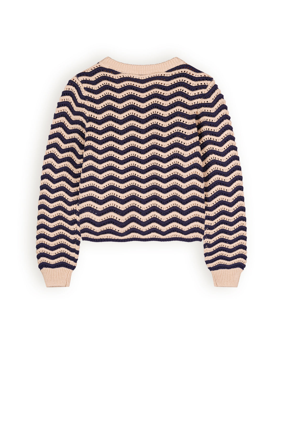 Teens trui Kela wave pattern knitted Pearled Ivory