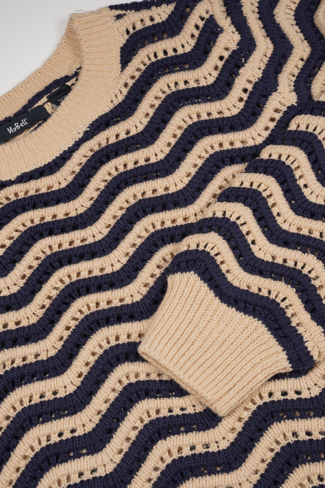 Teens trui Kela wave pattern knitted Pearled Ivory