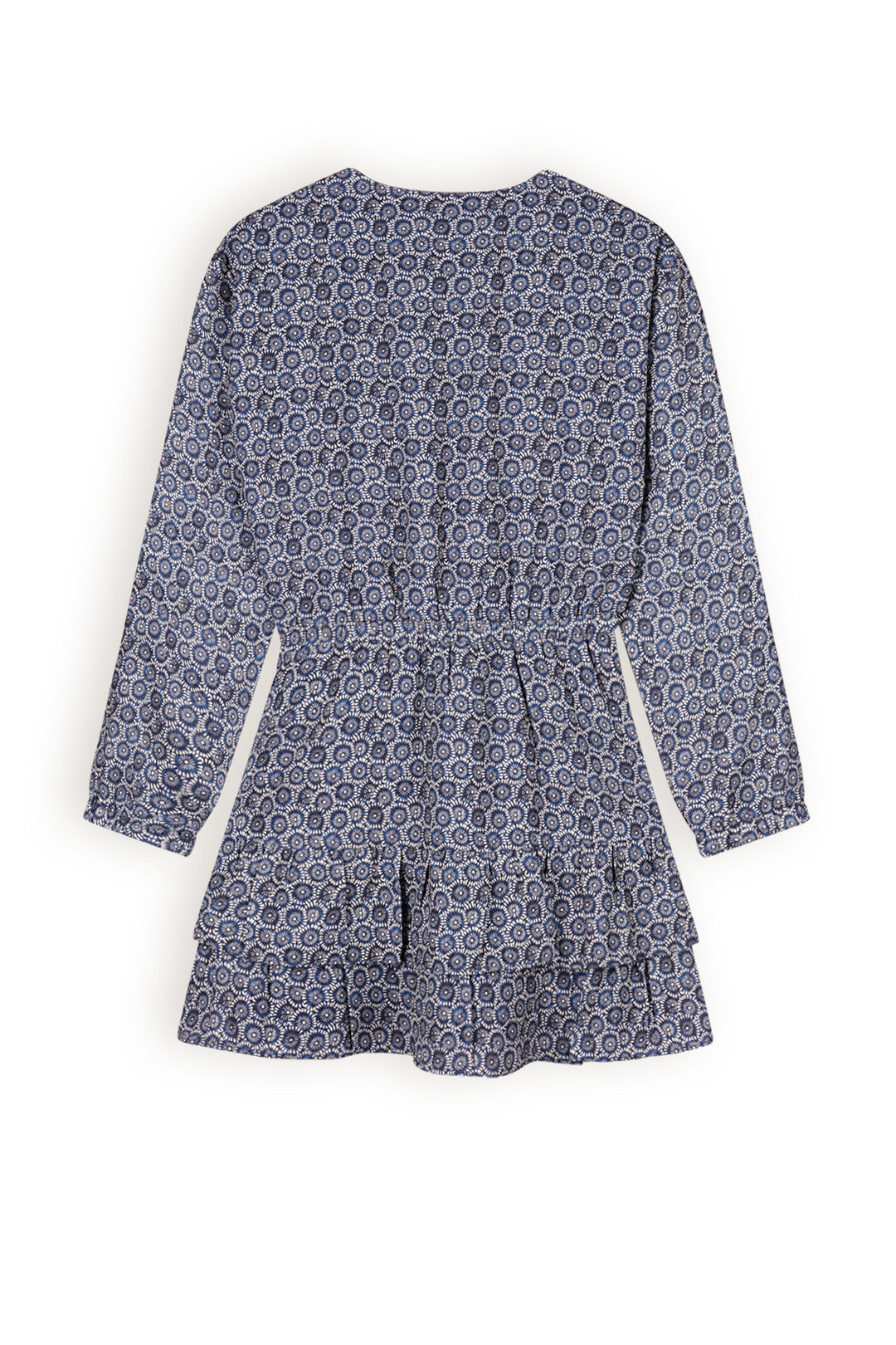 Teens Kleid Mayal Indigo Blume gewebt Ensign Blau