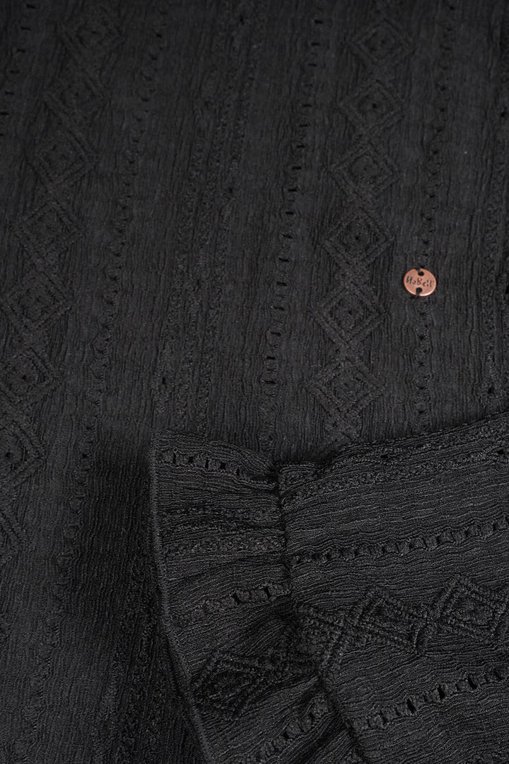 Teens Langarmshirt Kacey Spitzenjersey Jet Black