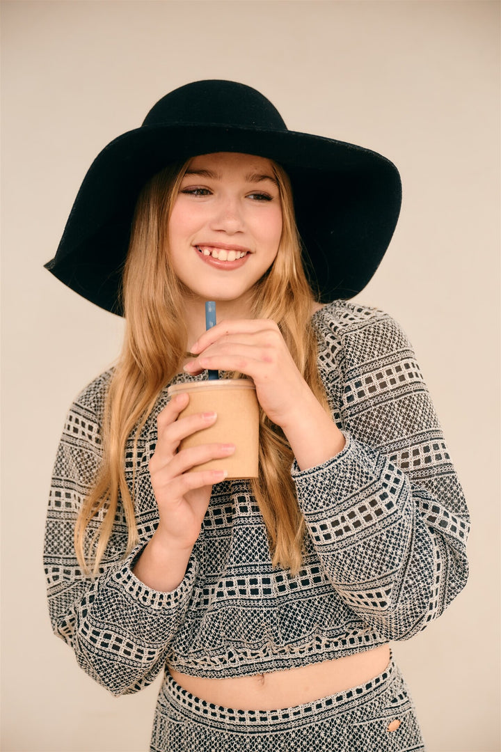 Blouse Timre Embroidered Chiffon Jet Black