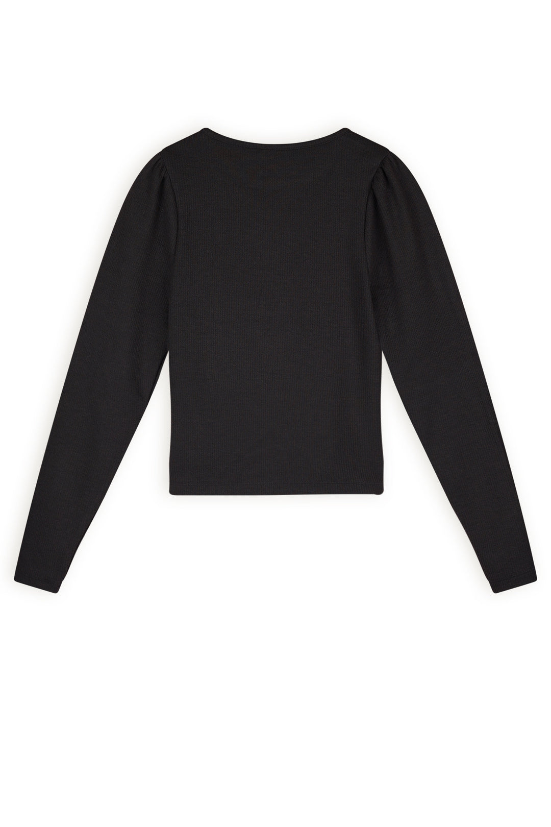 Longsleeve Krew Melange rib tshirt Jet Black
