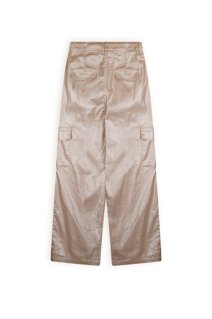 Broek Susy cargo foil printed Rosy Sand