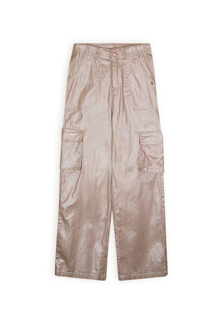 Broek Susy cargo foil printed Rosy Sand