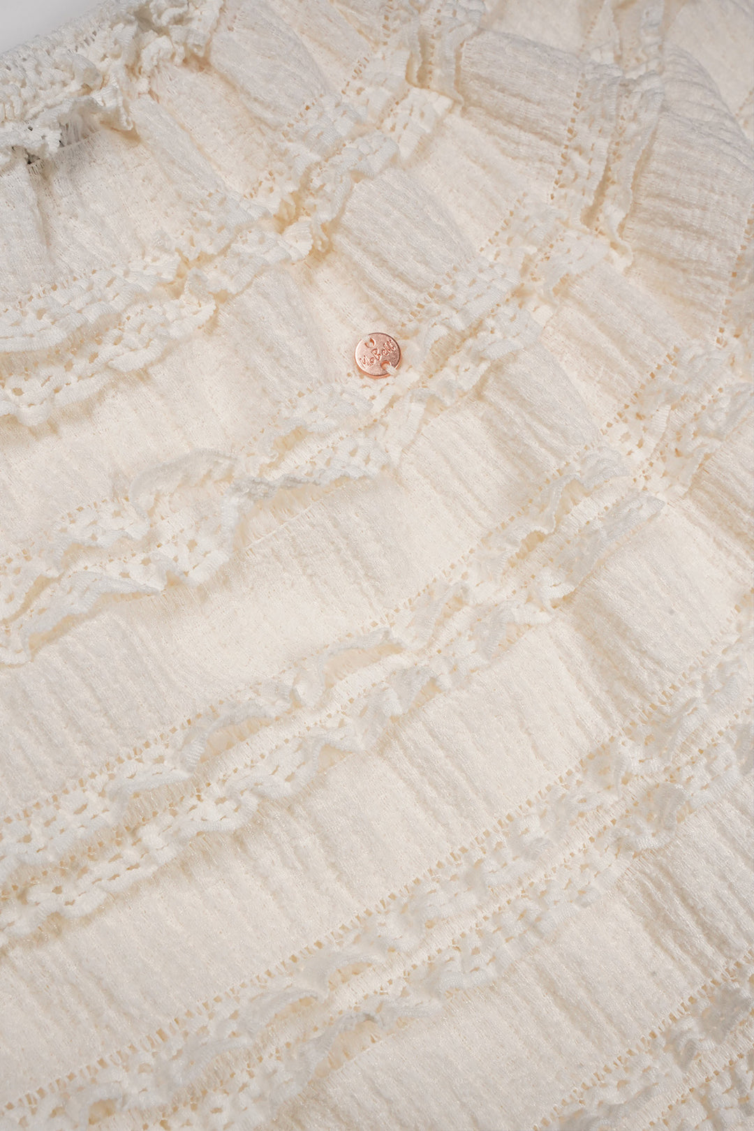 Teens longsleeve Kessy Ruffled l/sl top Pearled Ivory