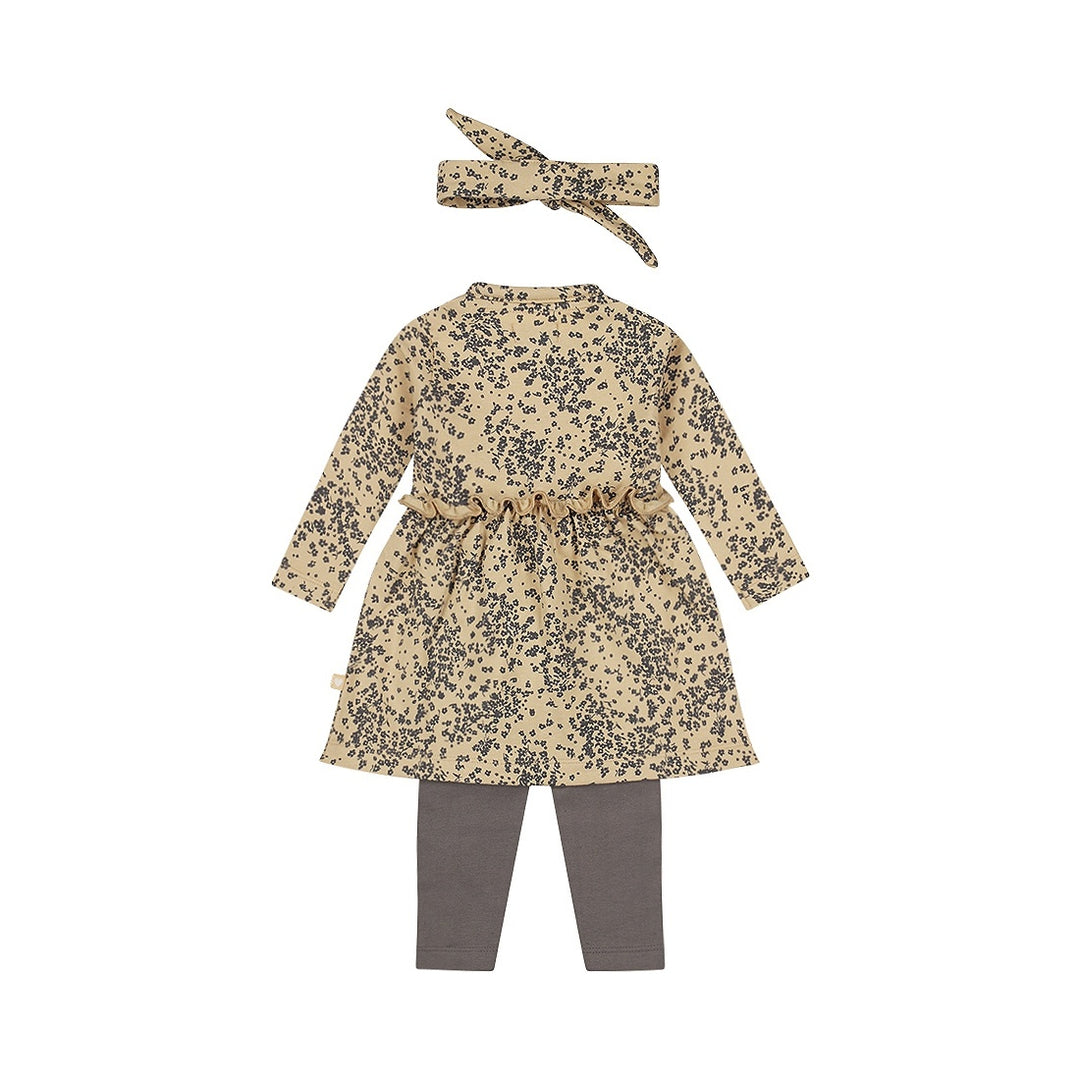 2 - Delig setje + haarband Dark sand - love