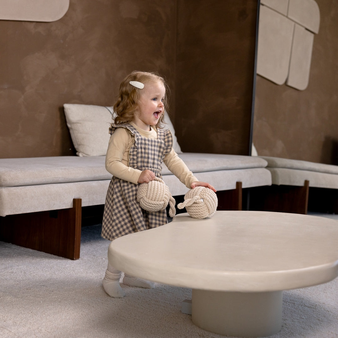 Salopette + longsleeve Dark sand - love