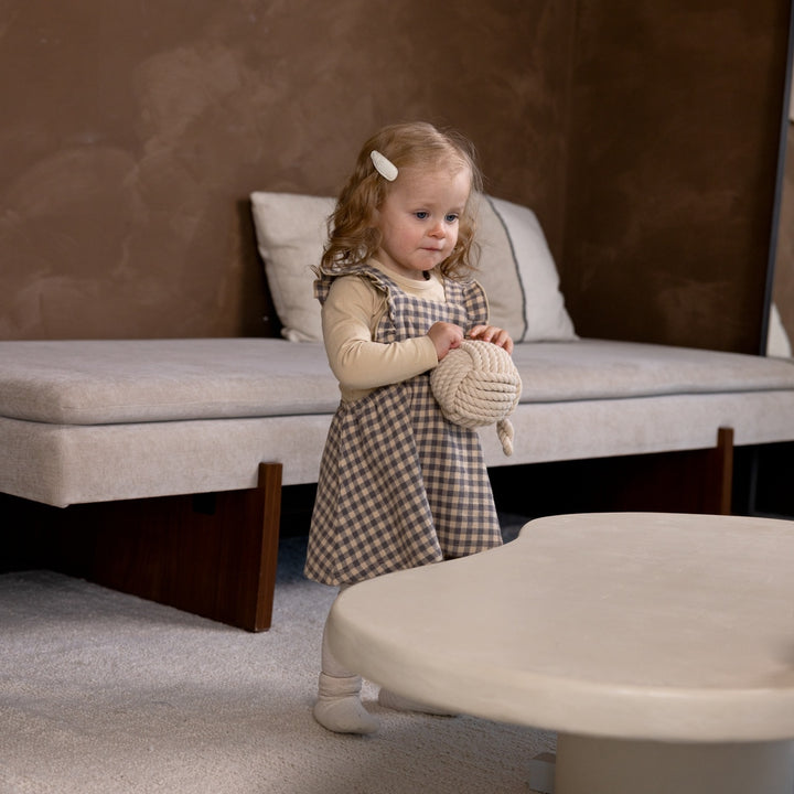 Salopette + longsleeve Dark sand - love