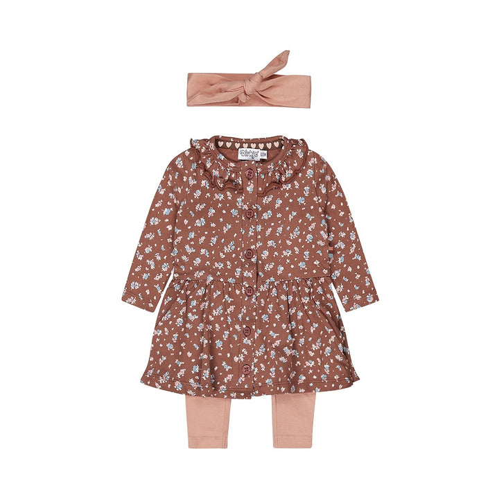 2 - Teiliges Set + Haarband Braun - Glanz