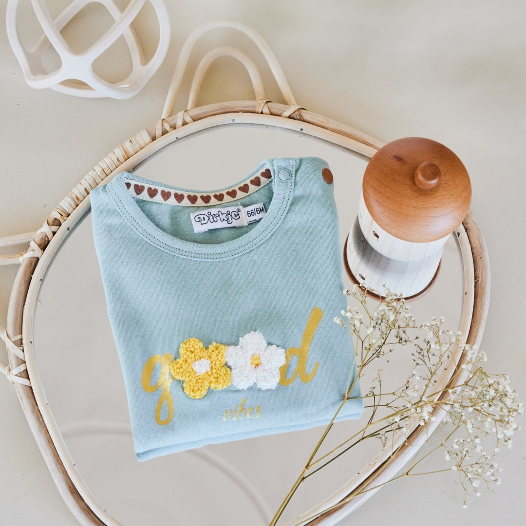 Longsleeve Faded blue - good vibes