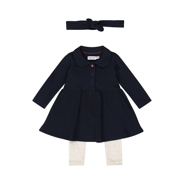 2 - Teiliges Set + Haarband Navy - so süß