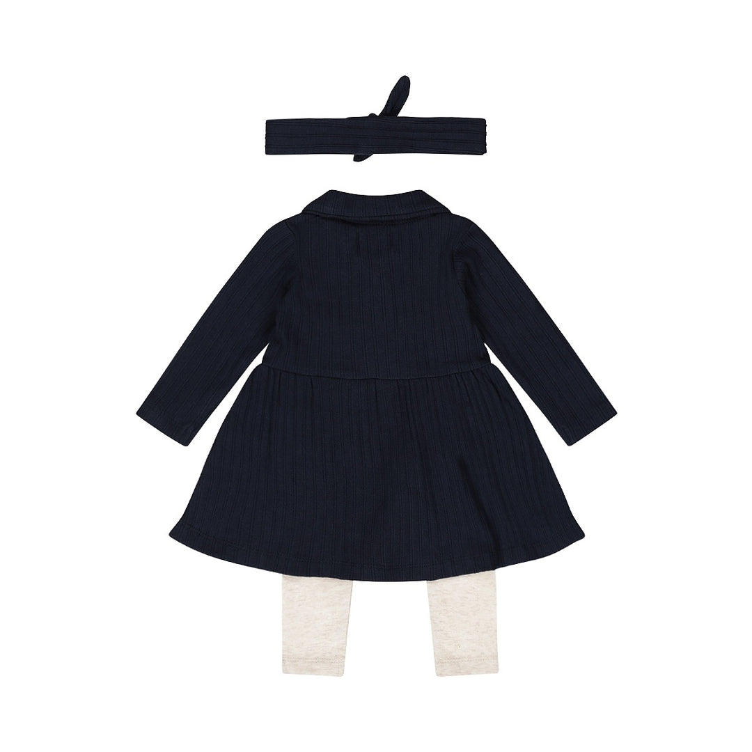 2 - Teiliges Set + Haarband Navy - so süß