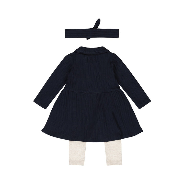 2 - Teiliges Set + Haarband Navy - so süß