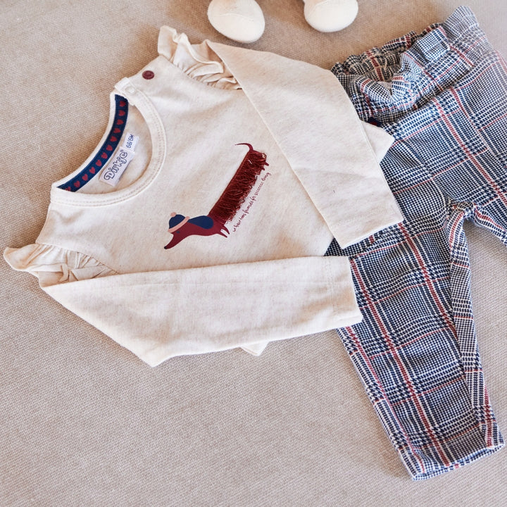 Broek + haarband Dark red - so sweet