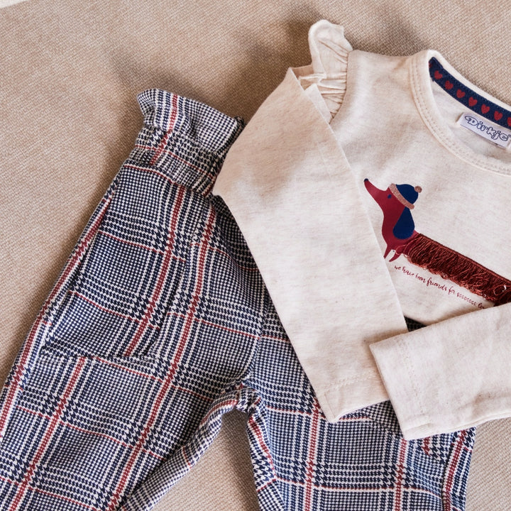 Broek + haarband Dark red - so sweet