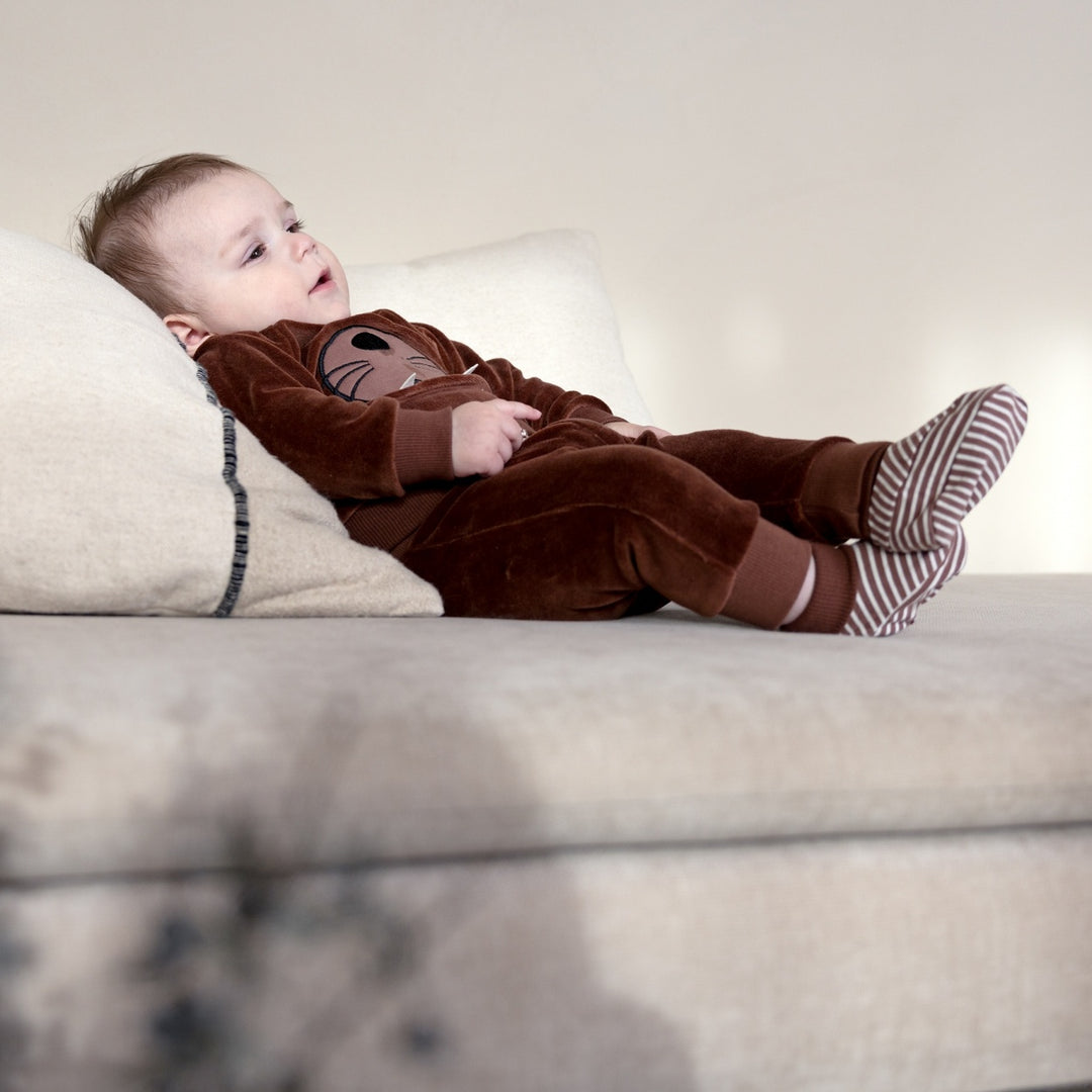 2 - Delig setje + slofjes Brown - arctic