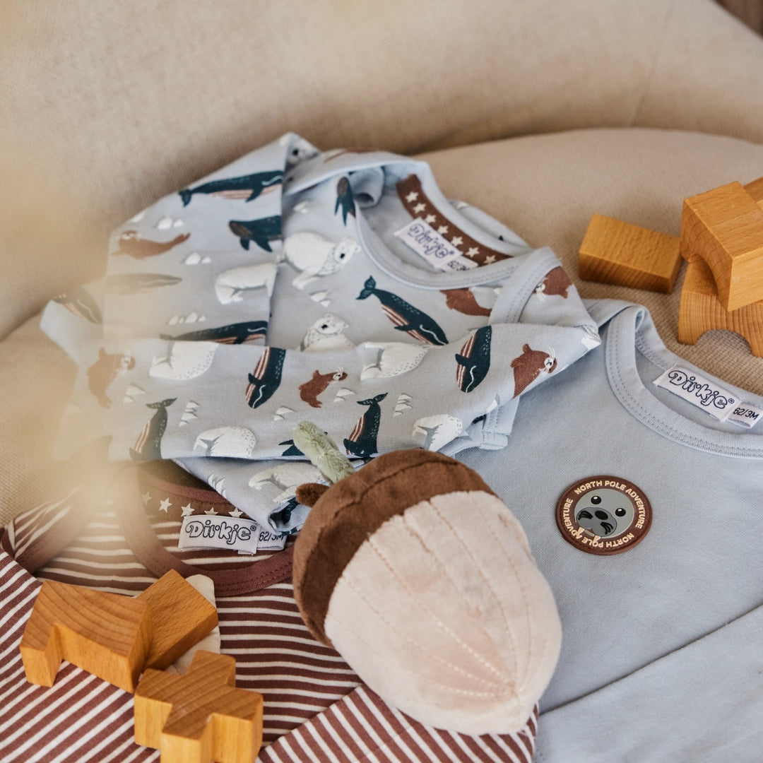 Romper 3 - pack Light blue - arctic