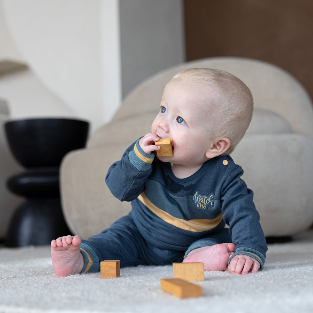 2 - Delig setje Steel blue - monkey