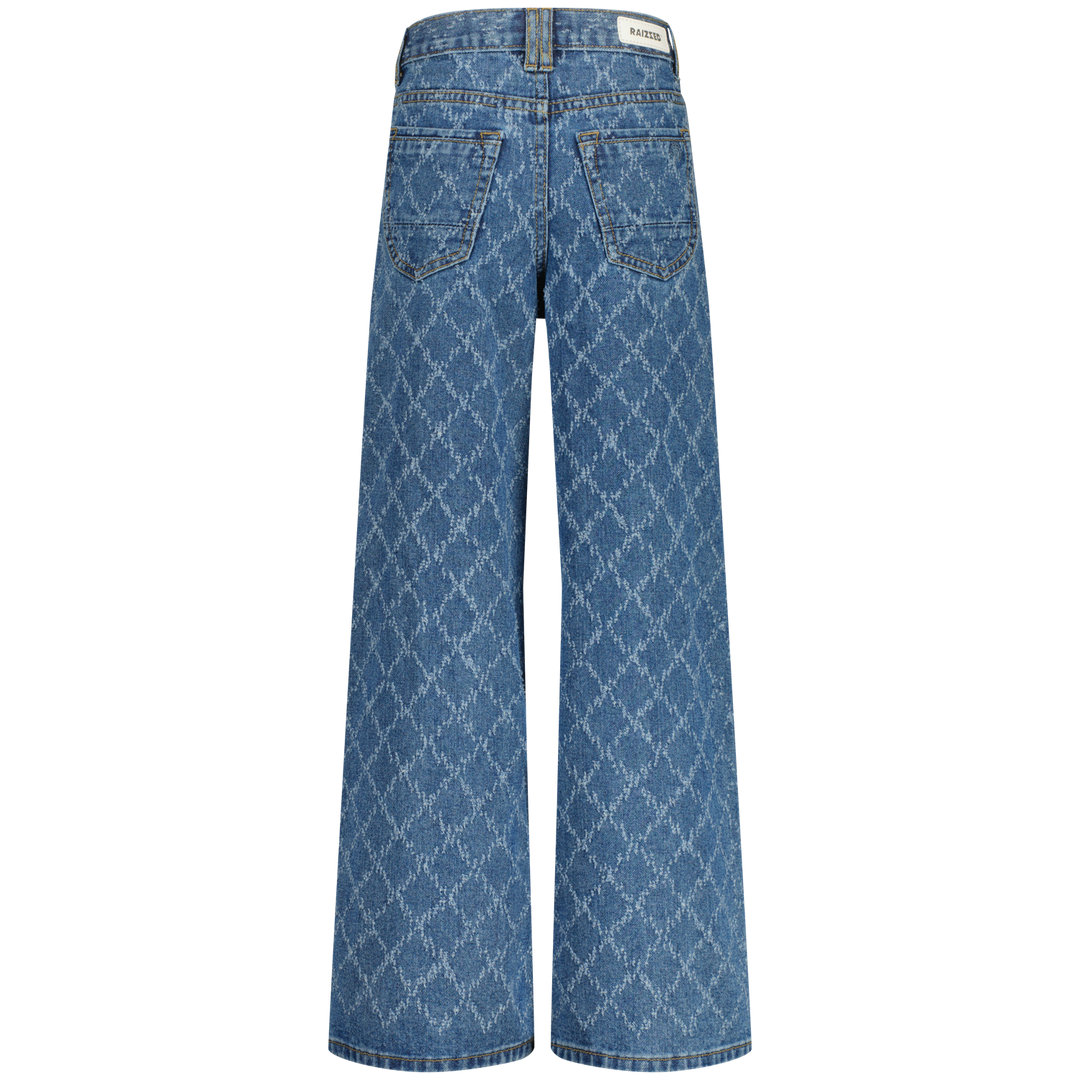 Spijkerbroek Monaco Laser Mid Blue Stone Extra wide leg