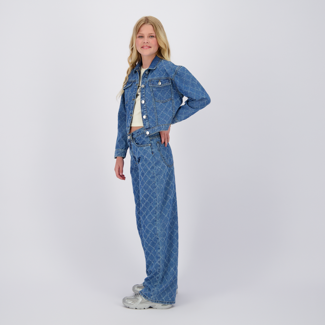 Spijkerbroek Monaco Laser Mid Blue Stone Extra wide leg