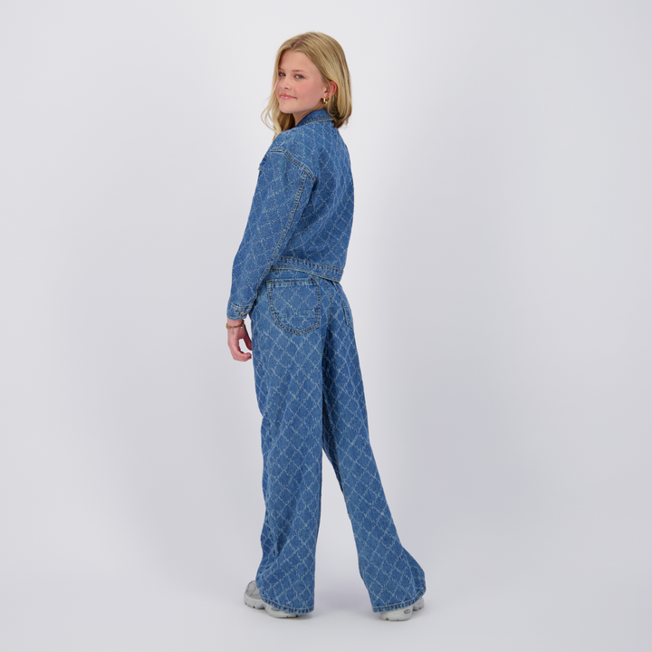 Spijkerbroek Monaco Laser Mid Blue Stone Extra wide leg