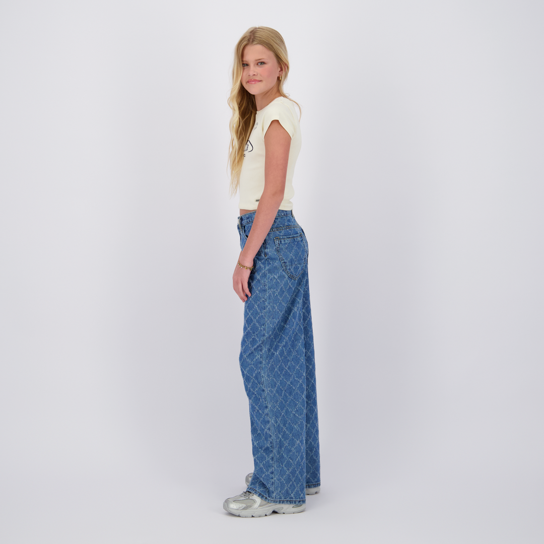 Spijkerbroek Monaco Laser Mid Blue Stone Extra wide leg