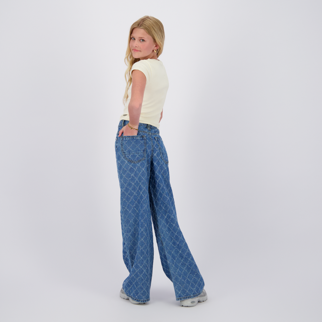 Spijkerbroek Monaco Laser Mid Blue Stone Extra wide leg