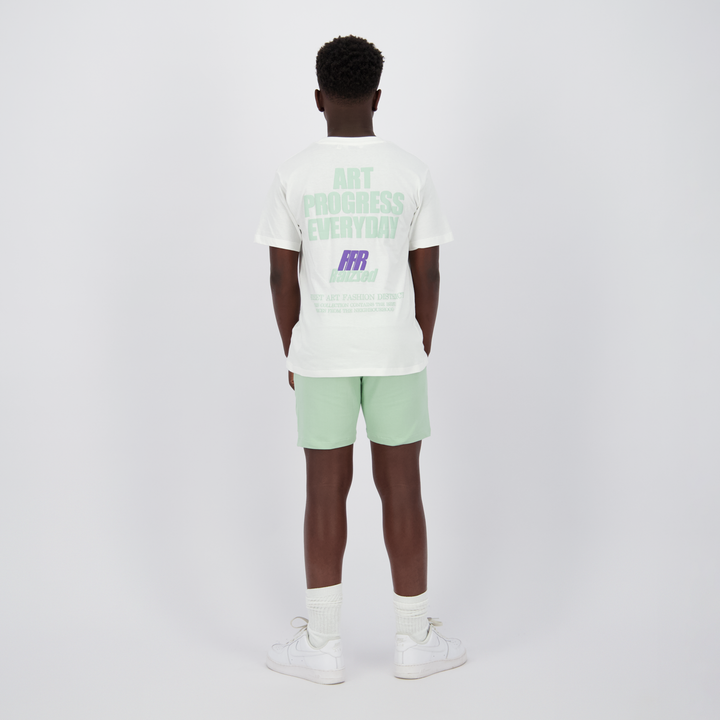 T-Shirt Nashew Real Weiß Kurz hoher Bund