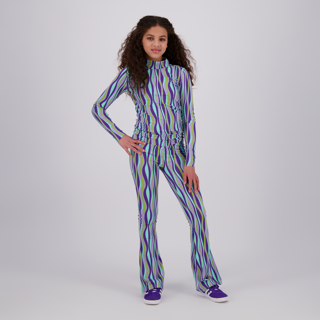 Broek Deep purple Flare