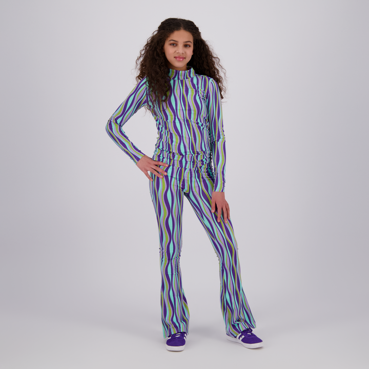 Broek Deep purple Flare