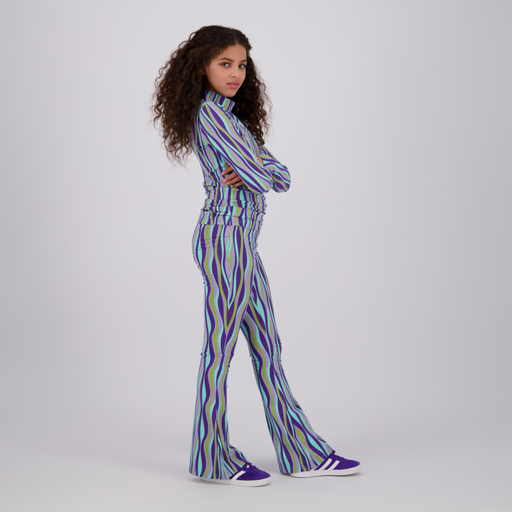 Broek Deep purple Flare