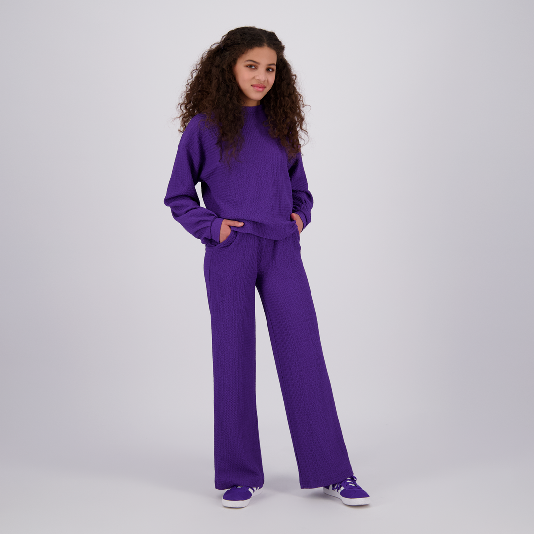 Broek Deep purple Wide leg