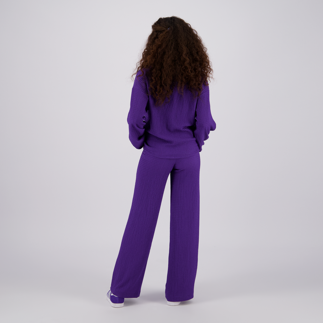 Broek Deep purple Wide leg
