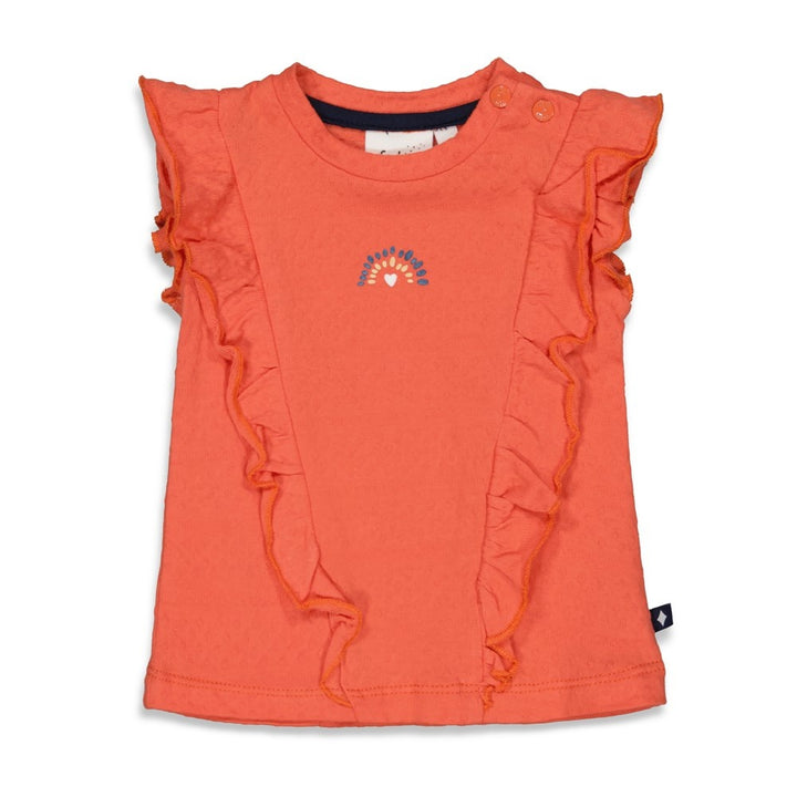 T - shirt rusches Brique - Sunkissed