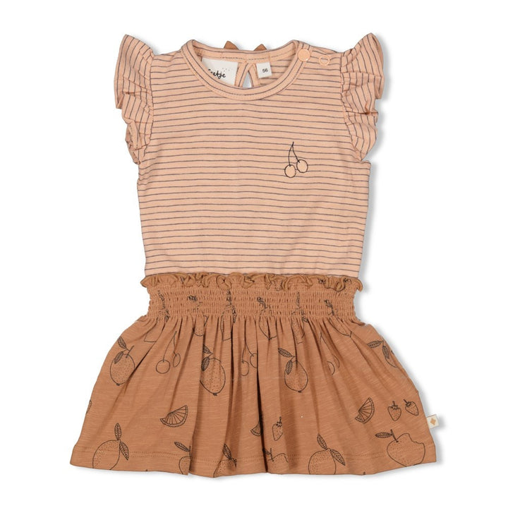 Jurk streep Hazelnoot - Cutie Fruity