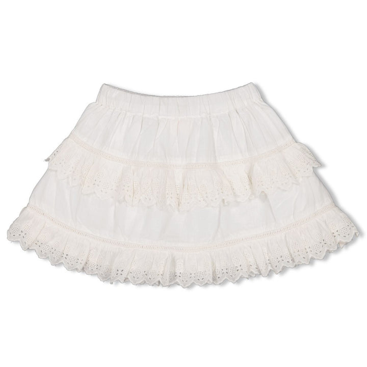 Rok broderie anglaise Wit - Berry Nice