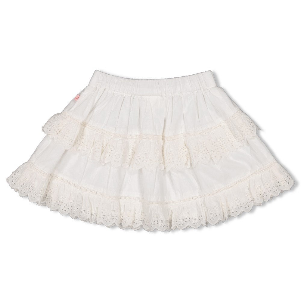 Rok broderie anglaise Wit - Berry Nice