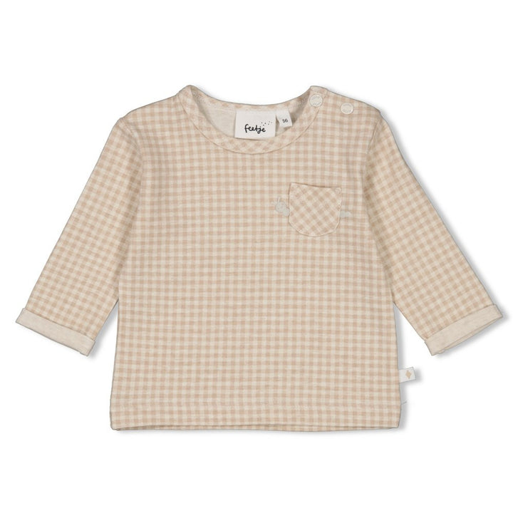 Longsleeve ruit Taupe - Picnic Party