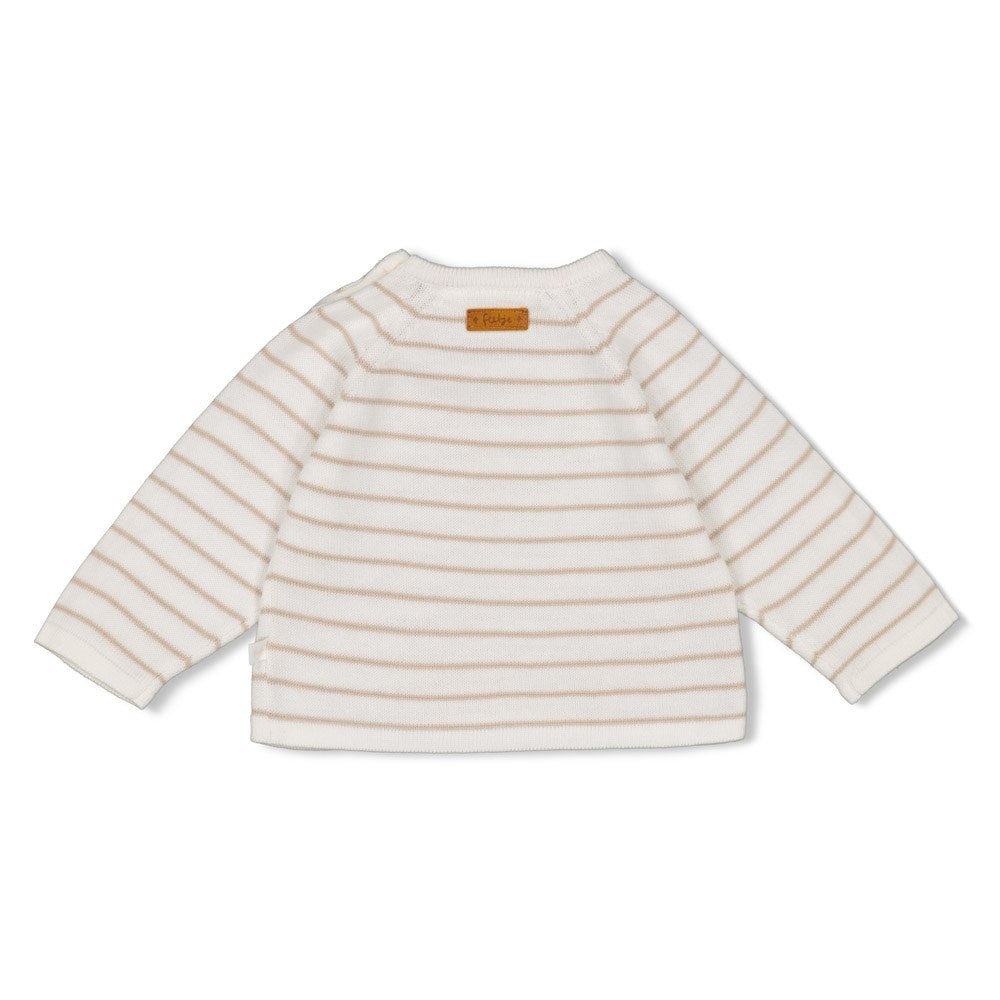 Pullover gestreift gestrickt Taupe - Essential Knits