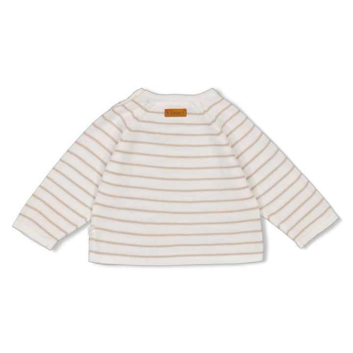 Pullover gestreift gestrickt Taupe - Essential Knits