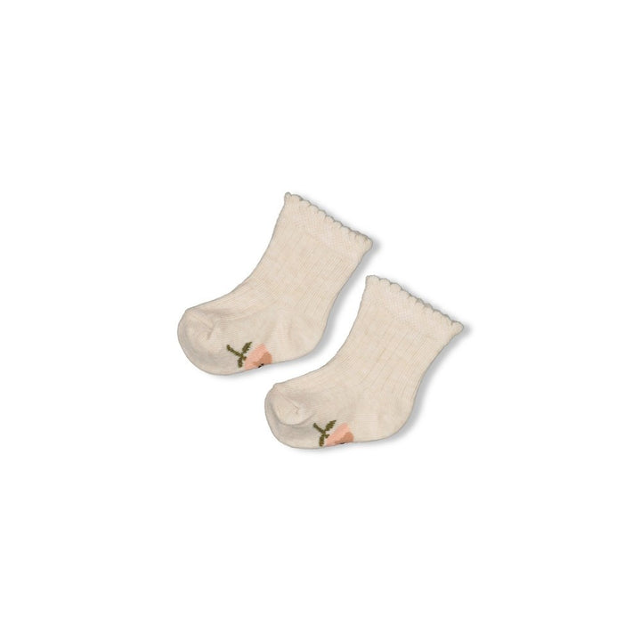 Socken Offwhite Melange - Sweet Poppy