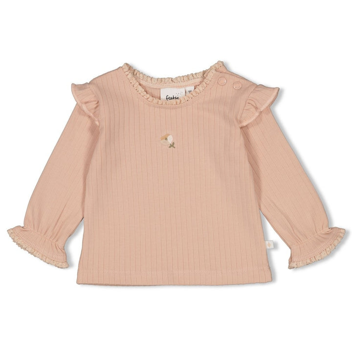 Langarmshirt Ripp Rosa - Sweet Poppy