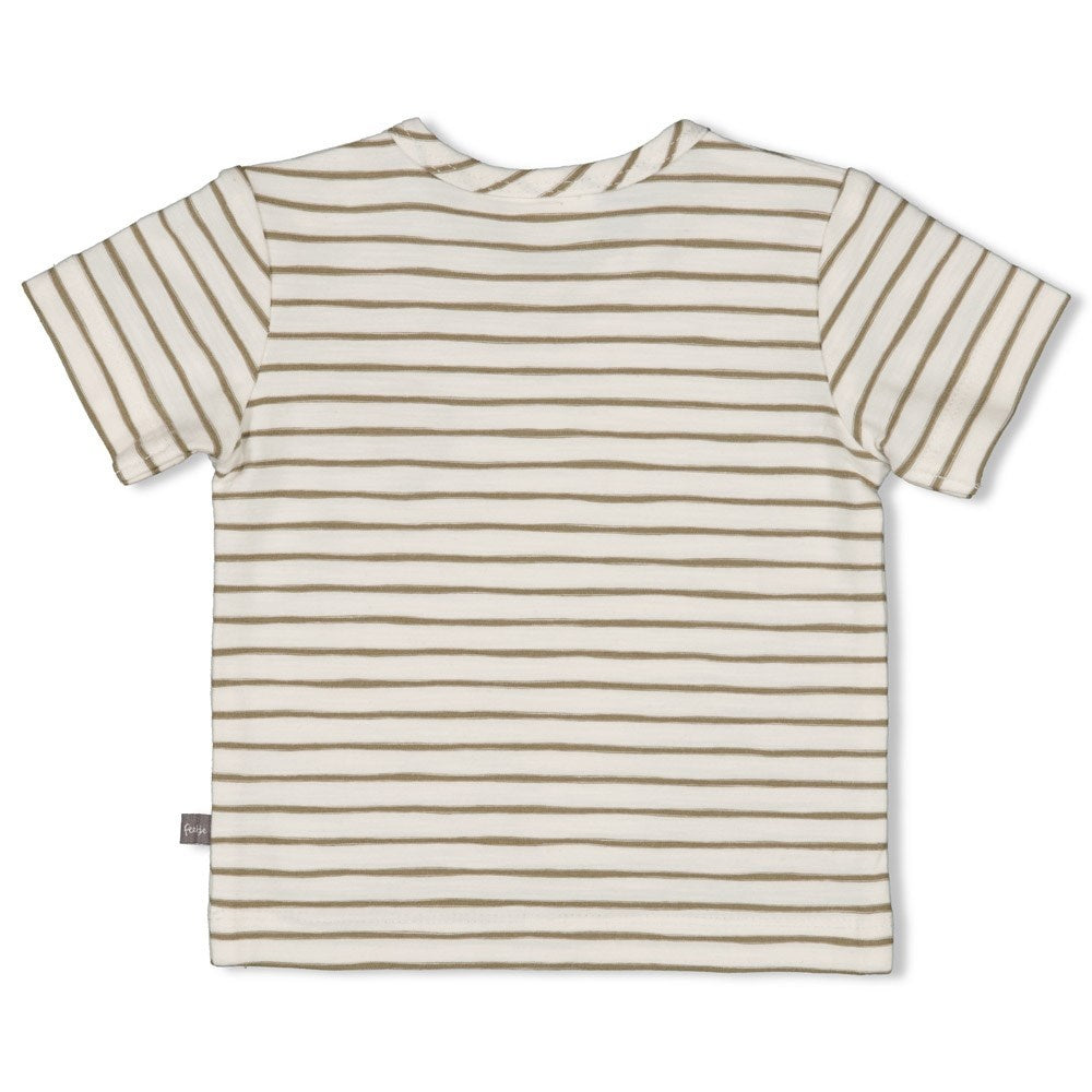 T-Shirt Streifen Army - Mini Abenteurer