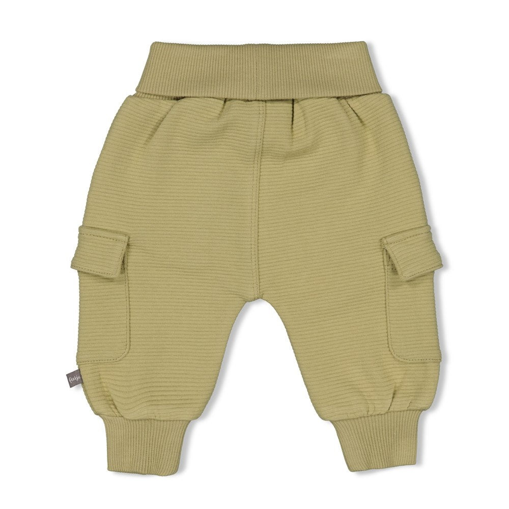 Broek rib Olijf - Mini Adventurer