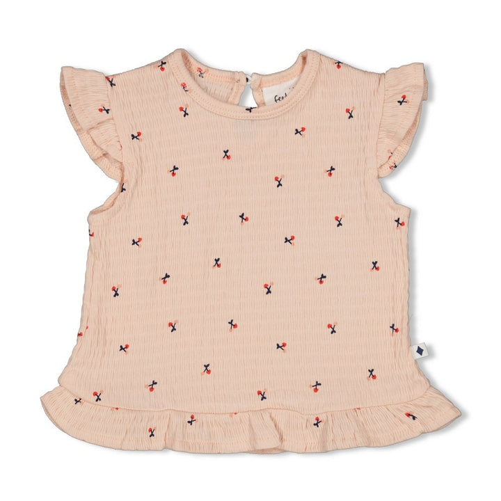 T - shirt ruches Roze - Mon Cheri