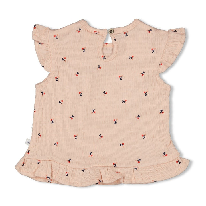 T - shirt ruches Roze - Mon Cheri