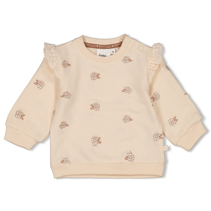 Pullover Creme - Blumenfeld