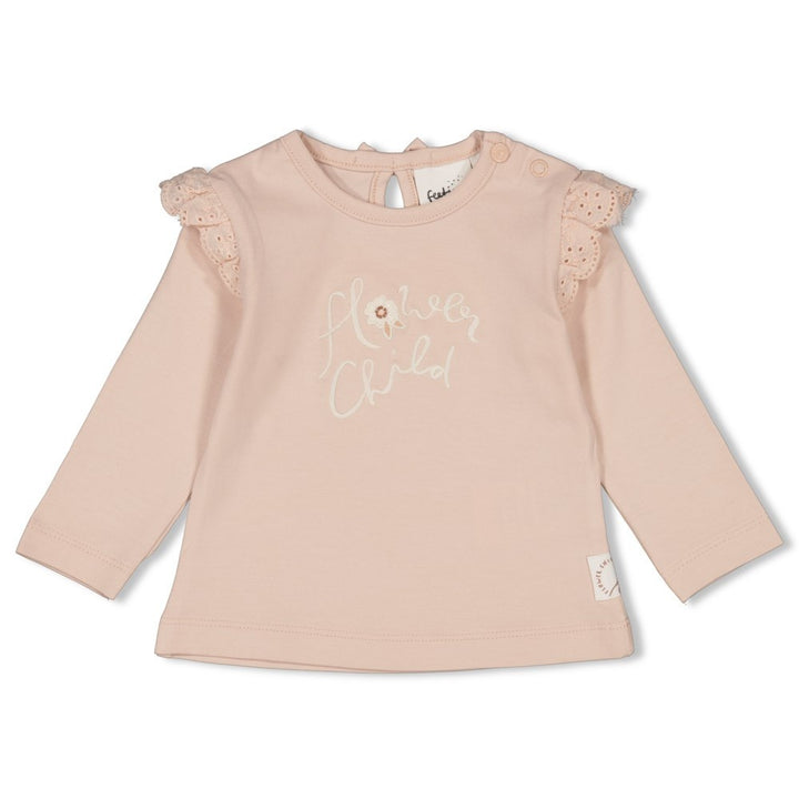 Langarmshirt Rosa - Blumenfeld