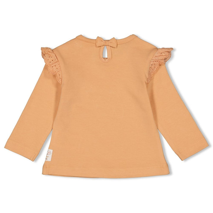 Longsleeve Abrikoos - Flower Field