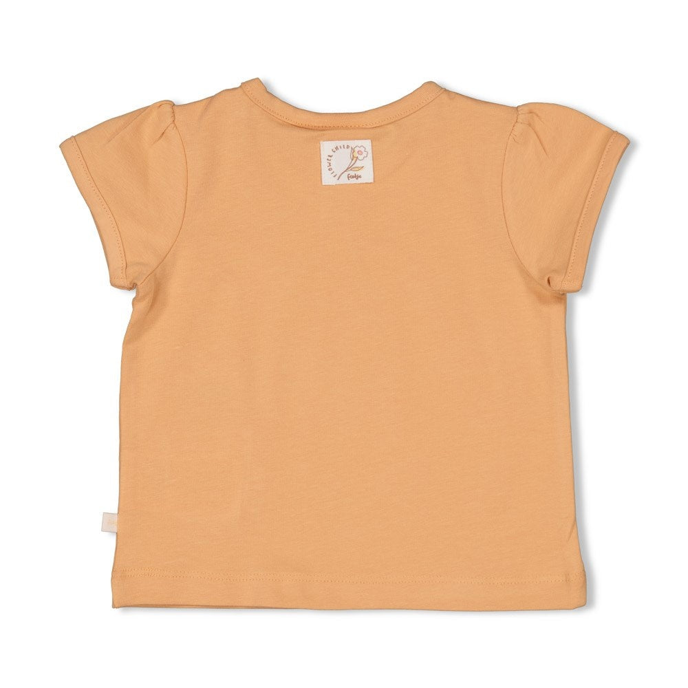 T - shirt Abrikoos - Flower Field